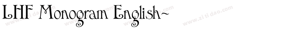 LHF Monogram English字体转换